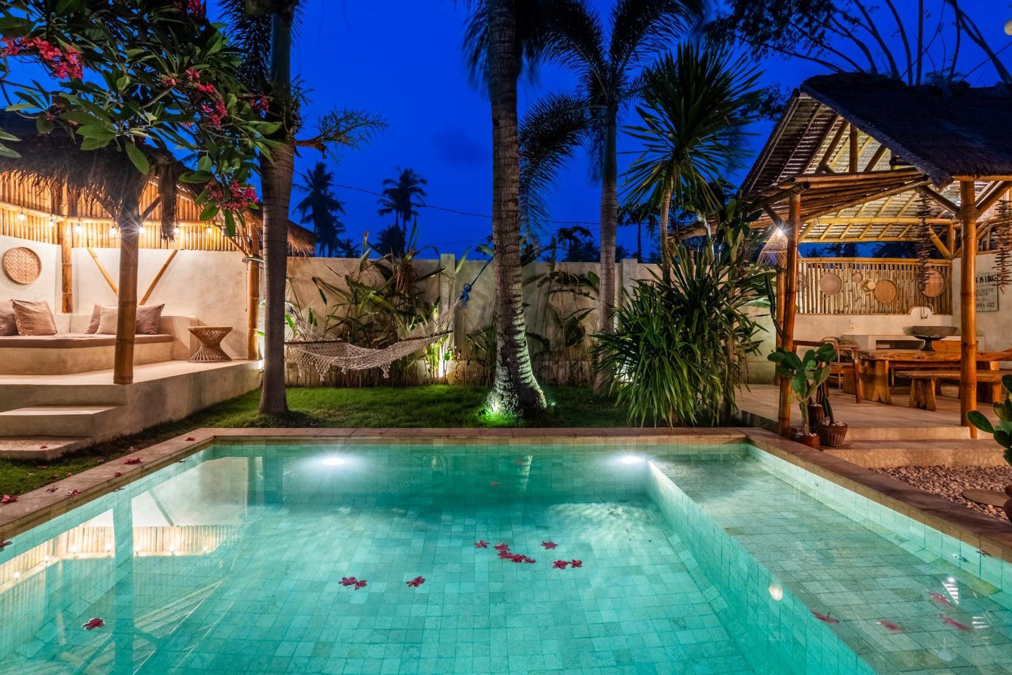Villa Burung Gili Air Authentic 3-Bedroom Bamboo Villa With Private Pool 外观 照片