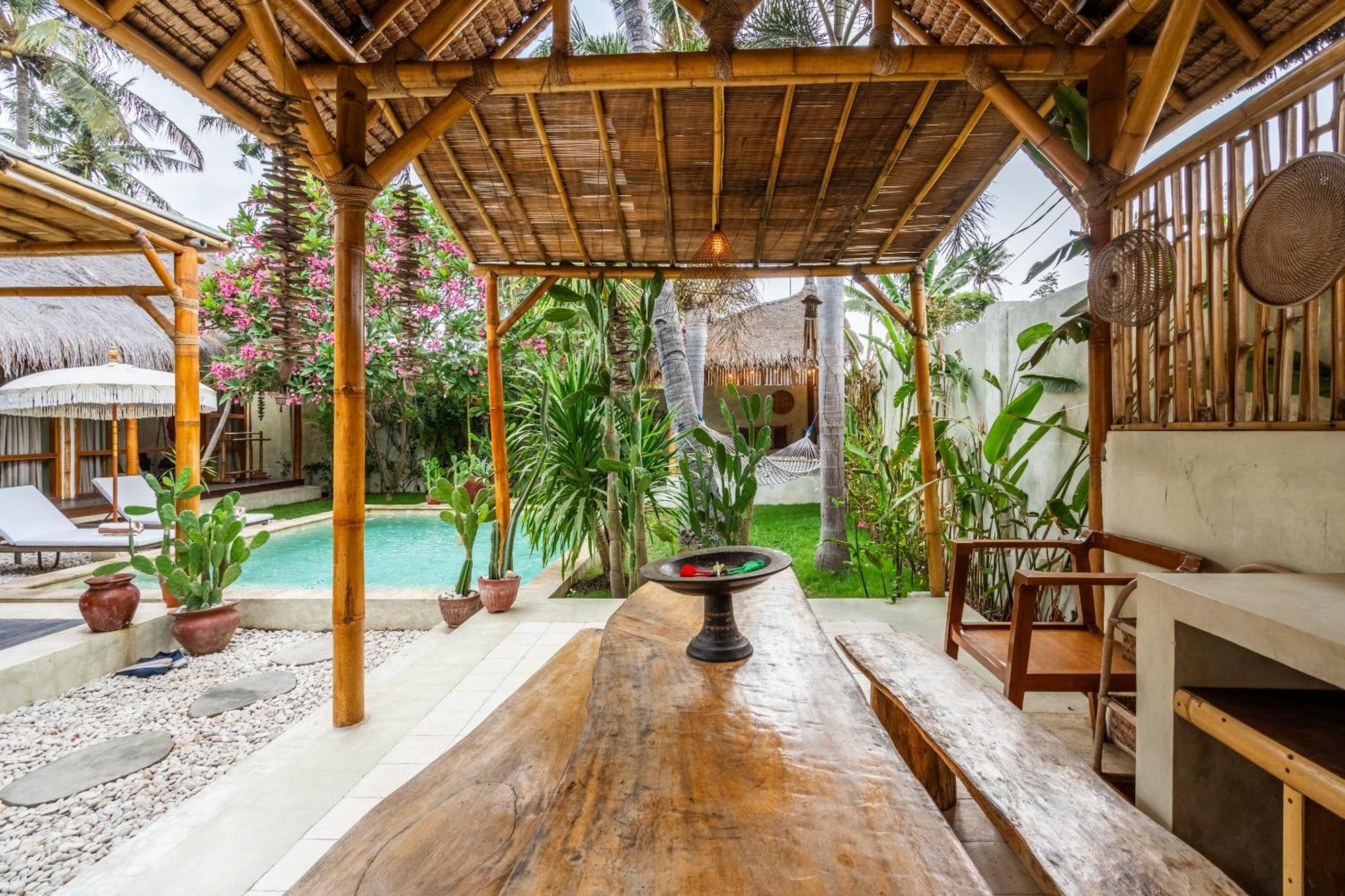 Villa Burung Gili Air Authentic 3-Bedroom Bamboo Villa With Private Pool 外观 照片