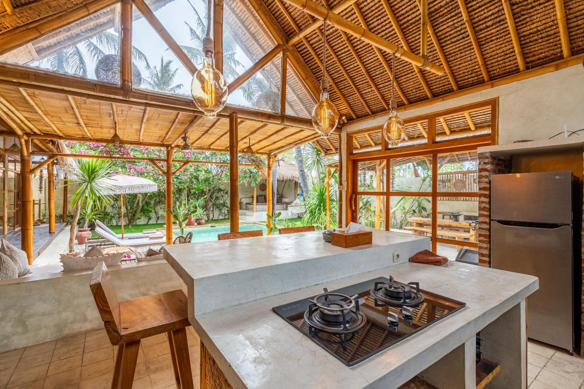 Villa Burung Gili Air Authentic 3-Bedroom Bamboo Villa With Private Pool 外观 照片