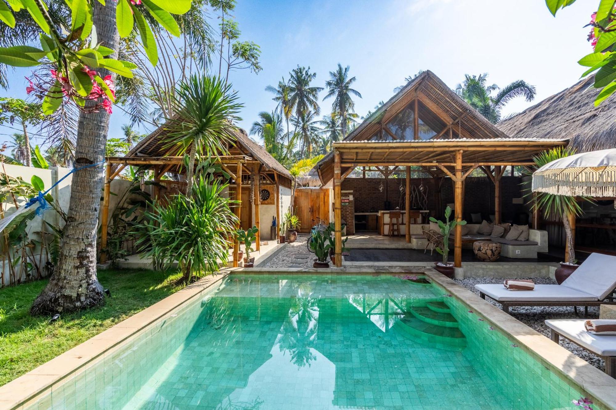 Villa Burung Gili Air Authentic 3-Bedroom Bamboo Villa With Private Pool 外观 照片