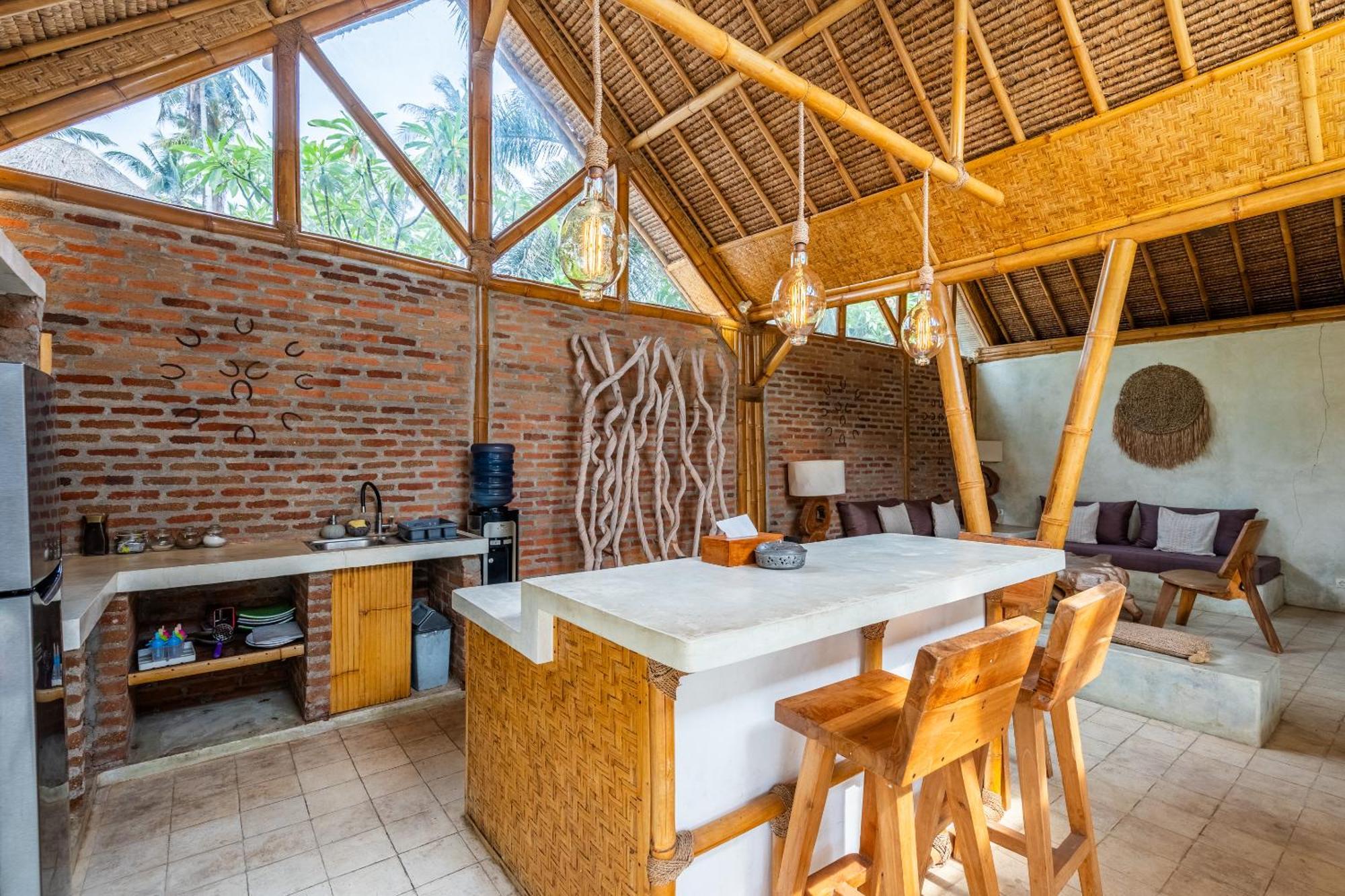 Villa Burung Gili Air Authentic 3-Bedroom Bamboo Villa With Private Pool 外观 照片